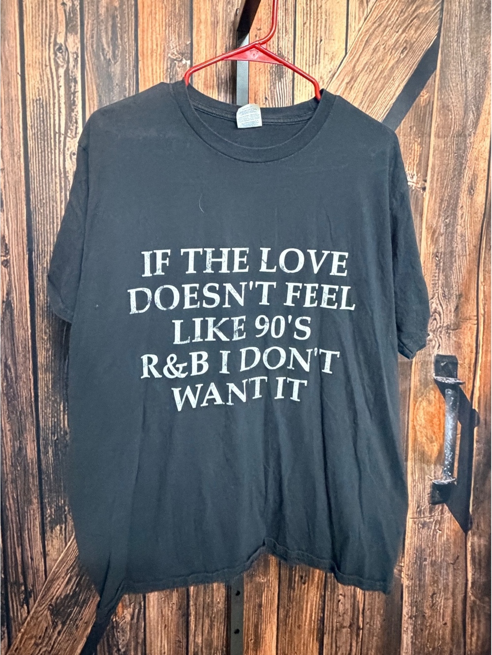 Port & Company Black Graphic T-Shirt Size Large